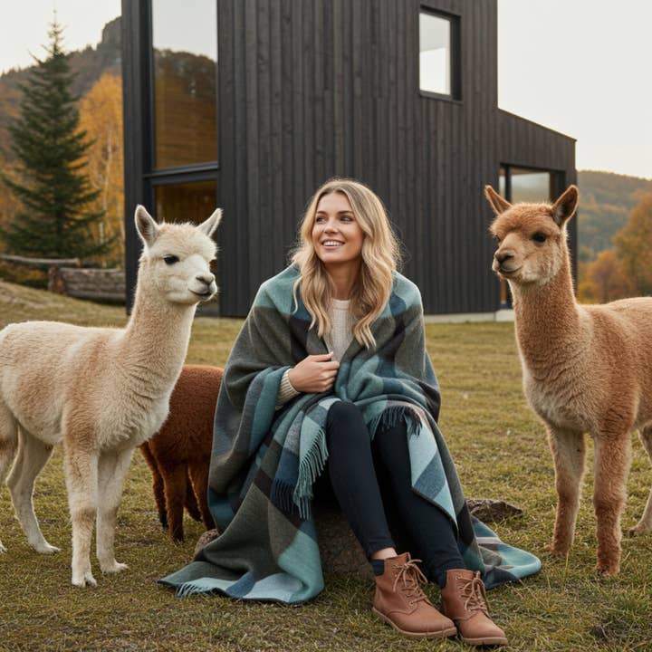 Shupaca Alpaca - Wholesale Throw blanket - Alpaca Throw Blanket - Mosswood4