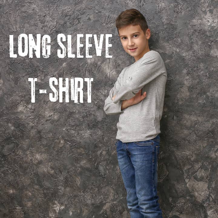 Toddler Kids Blanks Long Sleeve T-shirt Unisex 6-PACK DIY for wholesale by Laughing Giraffe