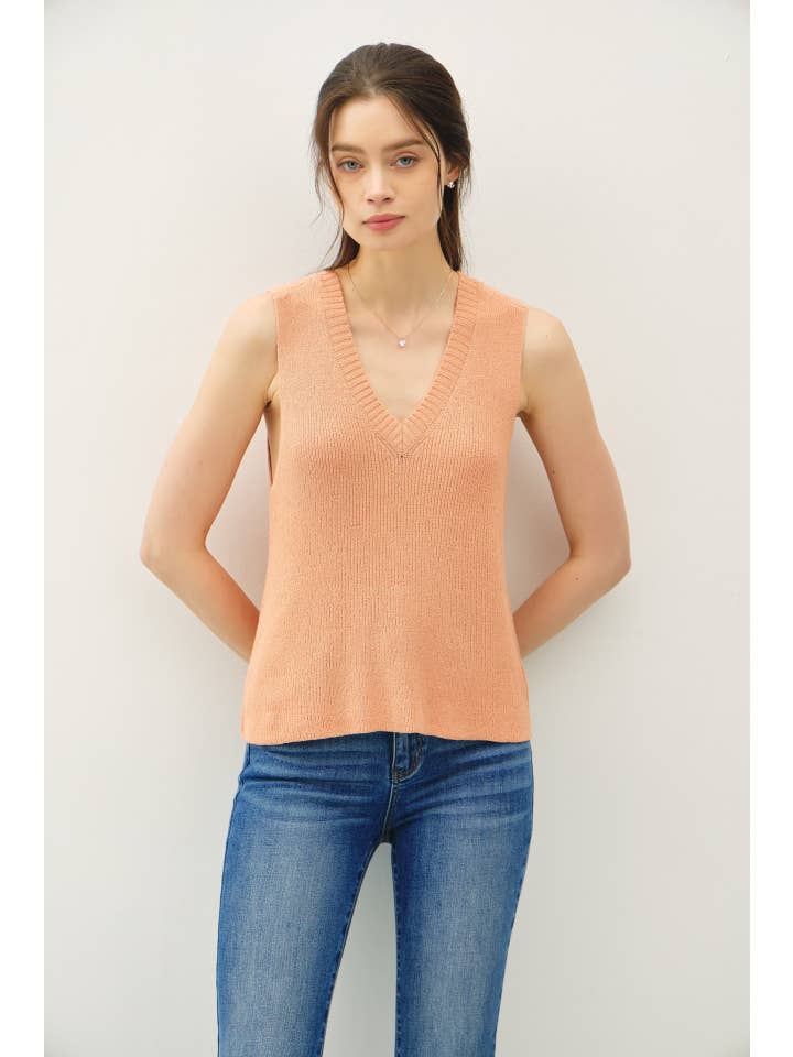 Be Cool - Wholesale Tank Top - Women's - CLEAN EDGE KNIT TANK W/ BOXY CROPPED CUT
