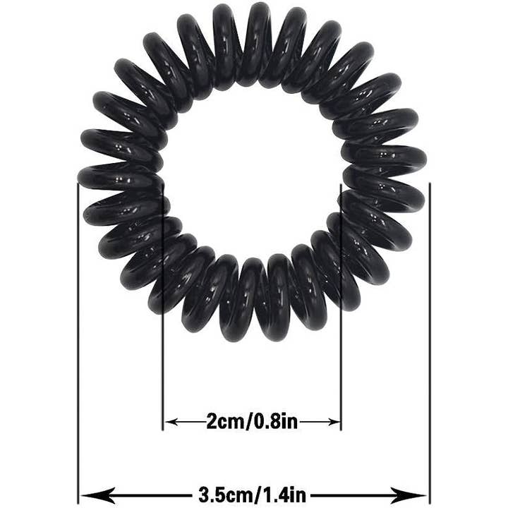 Majestic Beauty – wholesale Hair tie – Hair Loops- 6Pcs Spiral Hair Ties No Crease Elastic Ponytail2