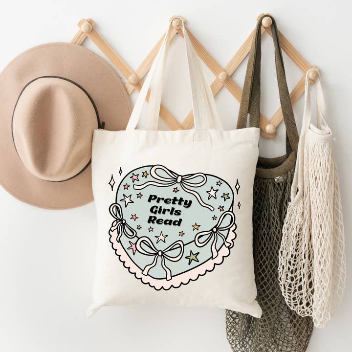 Pretty Girls Read - Tote Bag for wholesale by The Gift Genie LLC