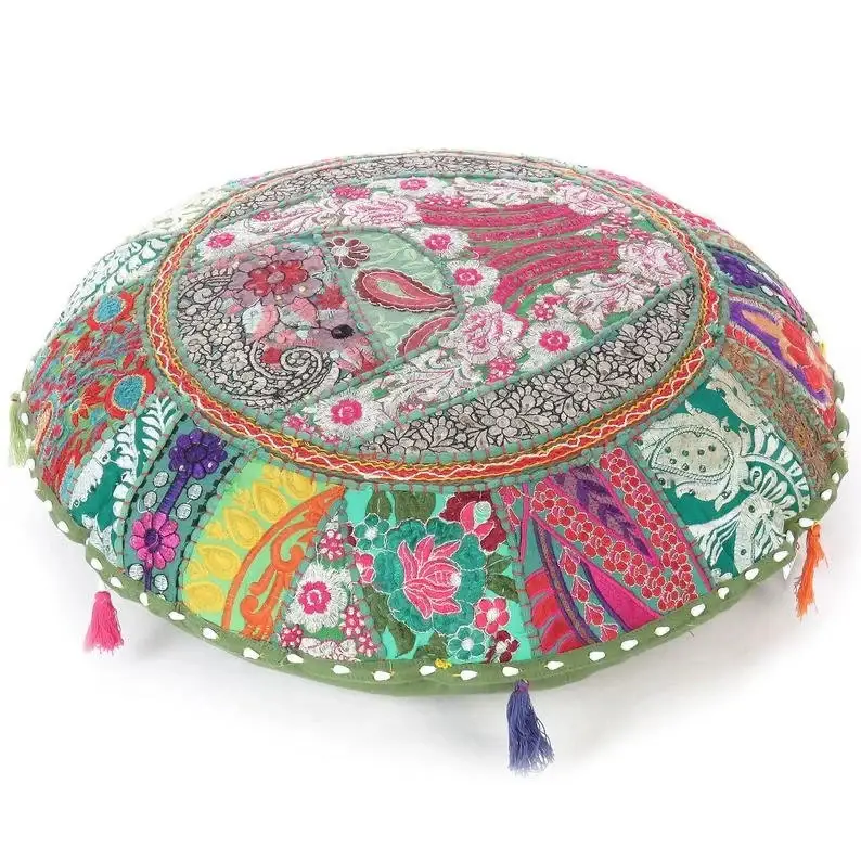 GYPSY STUDIO - Wholesale Floor Pillow - Floor Pillow Round Floor Cushion Black Meditation Cushion7