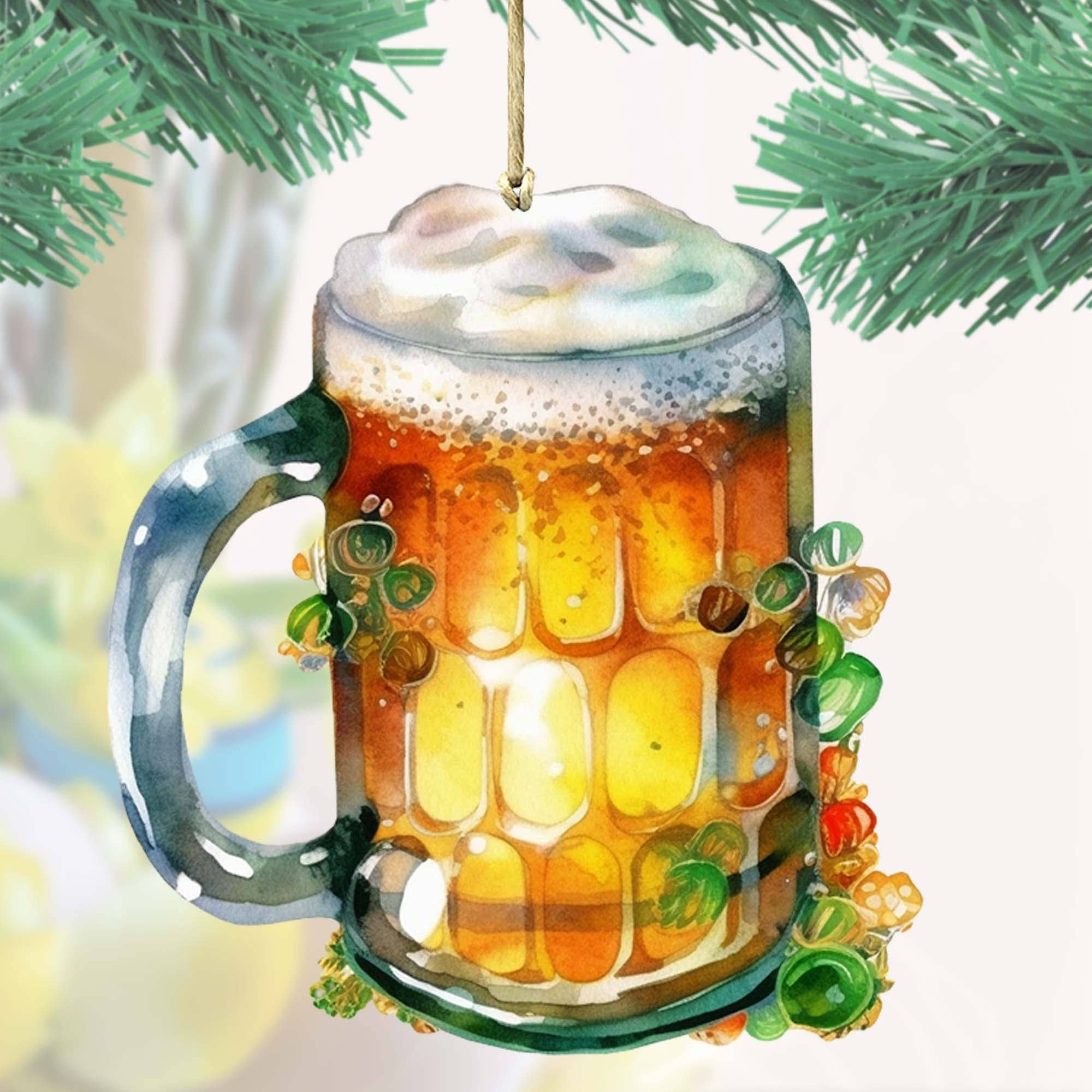 Designocracy - Wholesale Ornament - Irish Beer Mug Wooden Ornaments St Patrick by G. DeBrekht2