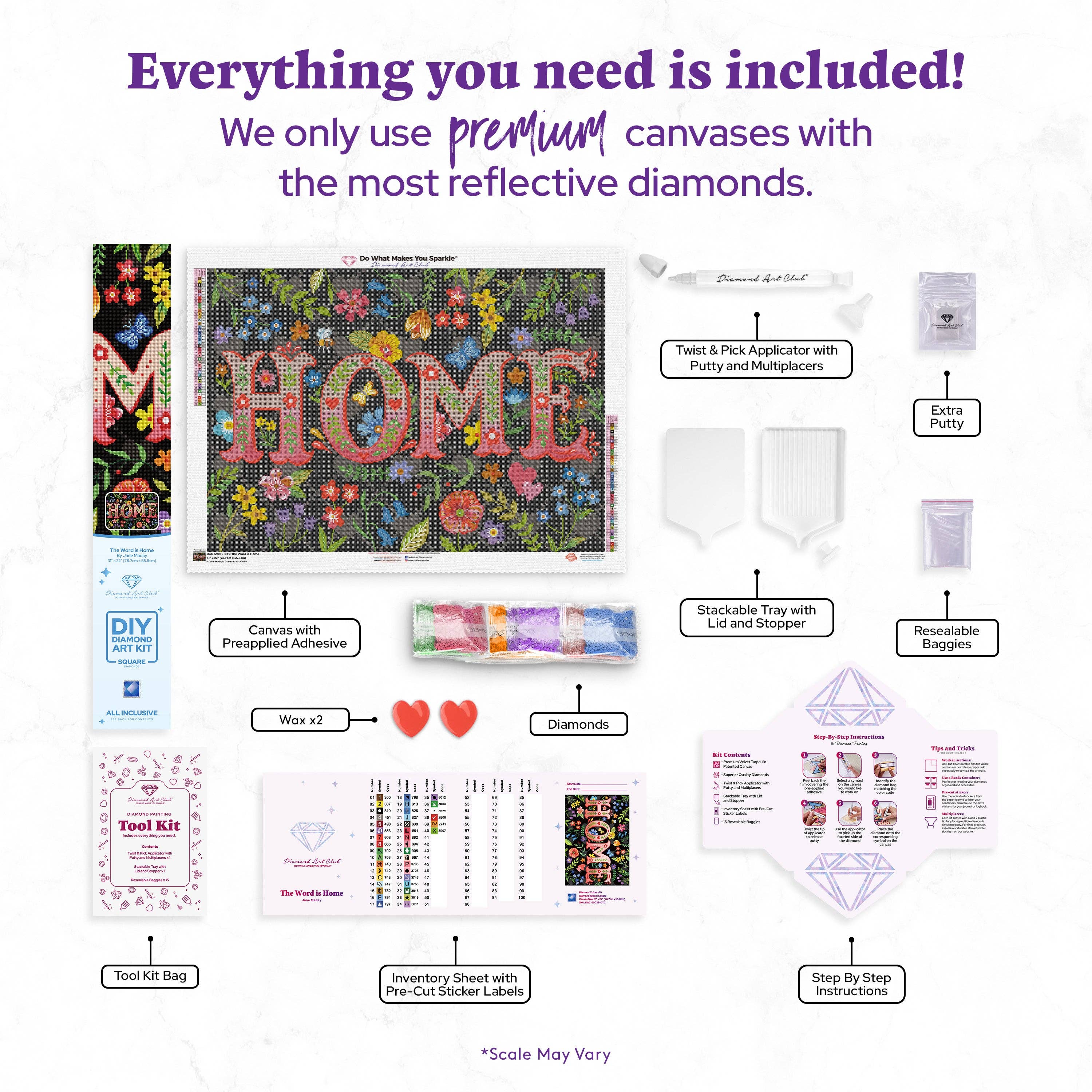 Diamond Art Club - Wholesale DIY Craft Kit - The Word is Home2