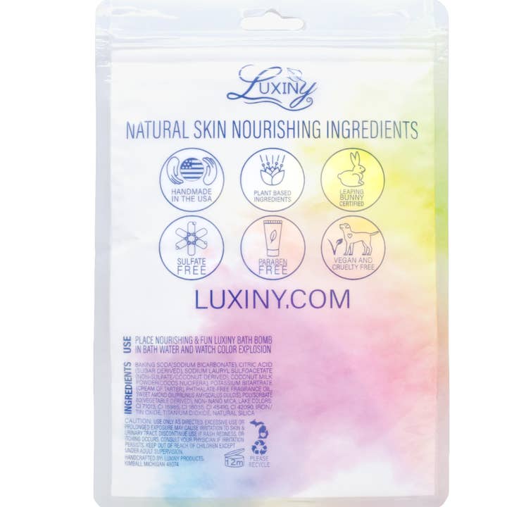 Luxiny Products - Luxurious Bath and Body – wholesale Badbomb/fizz – Badbomb | Handmålad | Färgsprängning | Glasskon