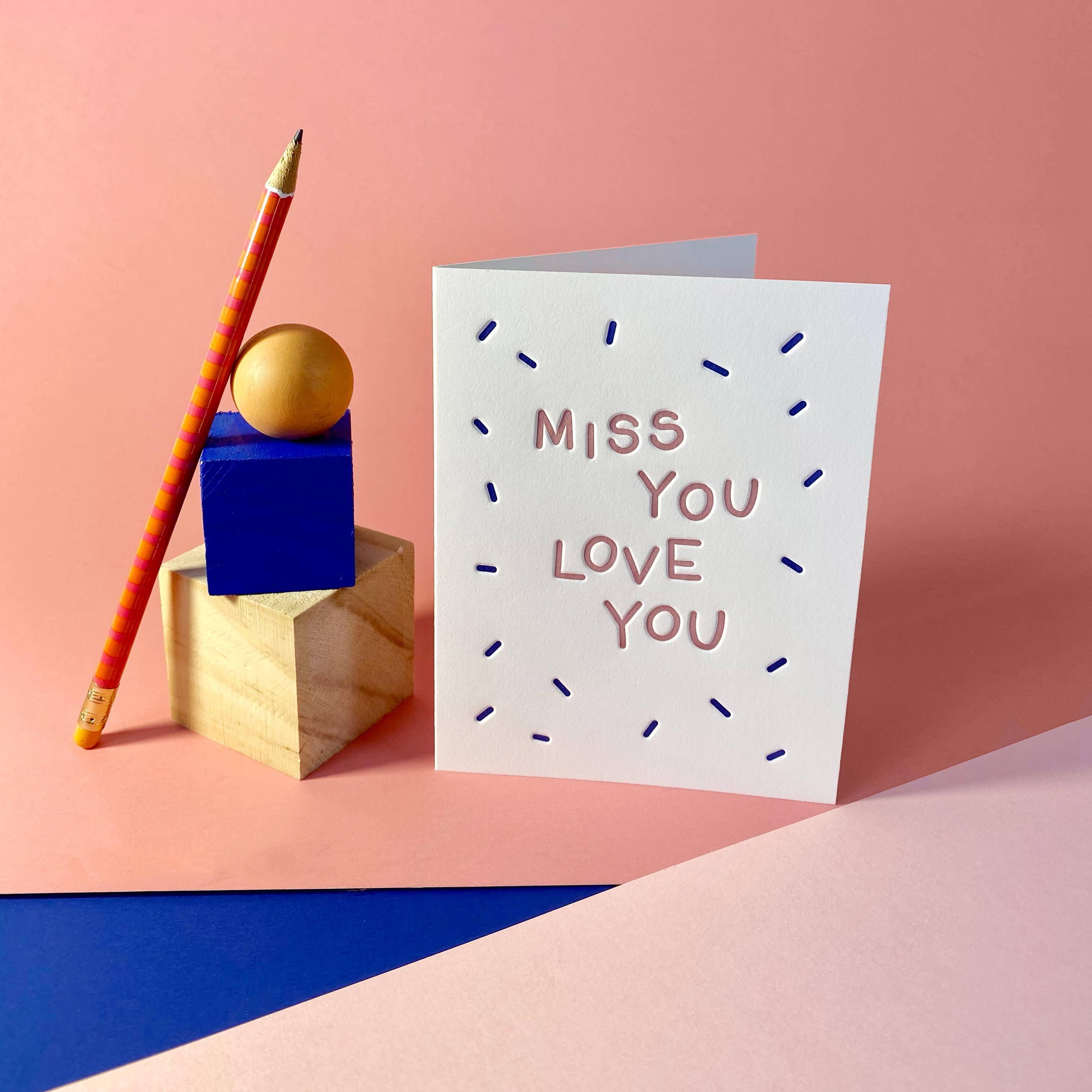 INK MEETS PAPER - Wholesale Friendship Card - Miss You Love You - Friendship + Hello card3