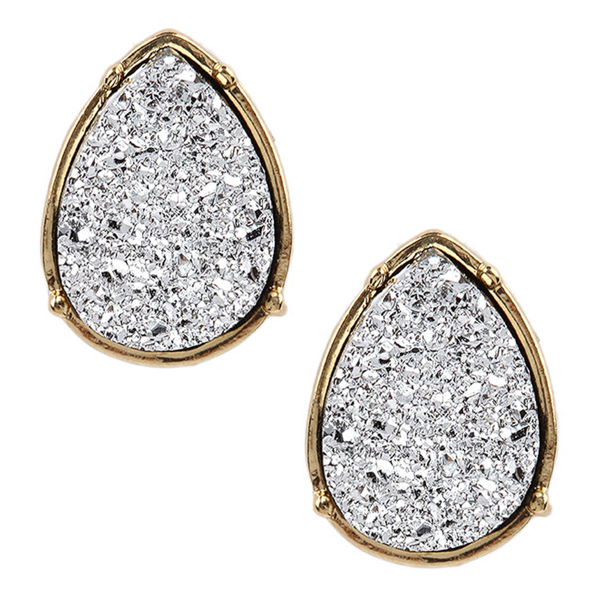 MYS Wholesale Inc - Wholesale Stud/Post Earrings - Druzy Teardrop Post Earrings10