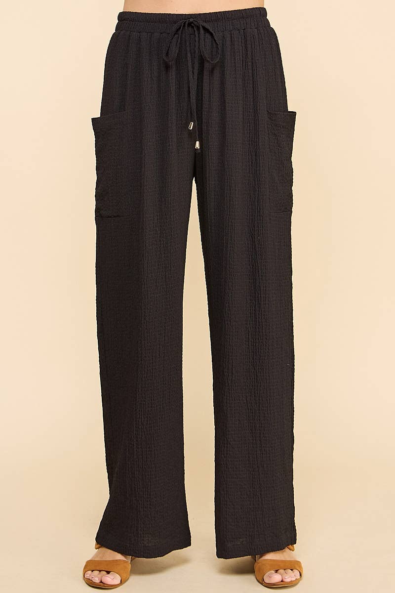 Allie Rose - Wholesale Pants - Women&#x27;s - Drawstring Seersucker Lounge Pants14