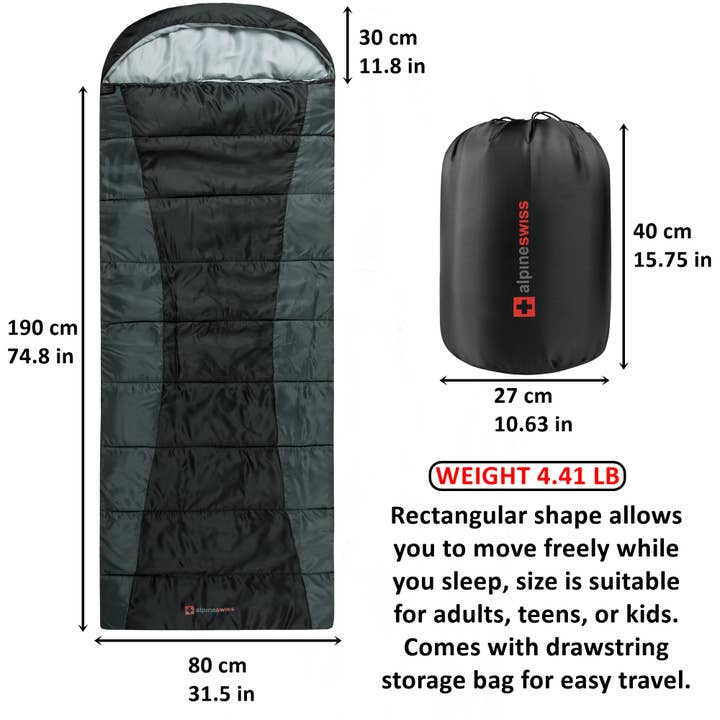 Alpine Swiss - Wholesale Fitness Equipment - Alpine Swiss Three Season Sleeping Bag1