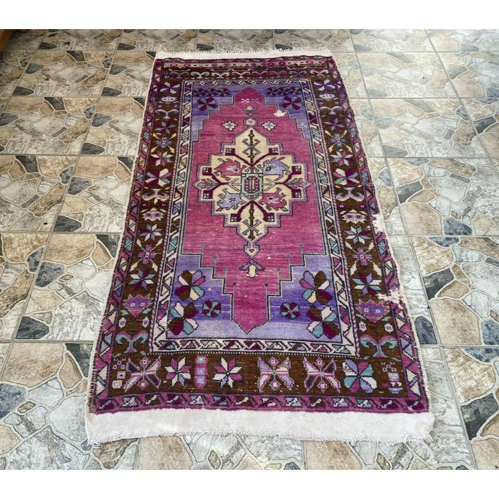 Hand-Knotted Wool Rug - Anatolian Vintage 3.4×6.6 for wholesale by Oushak Rugs