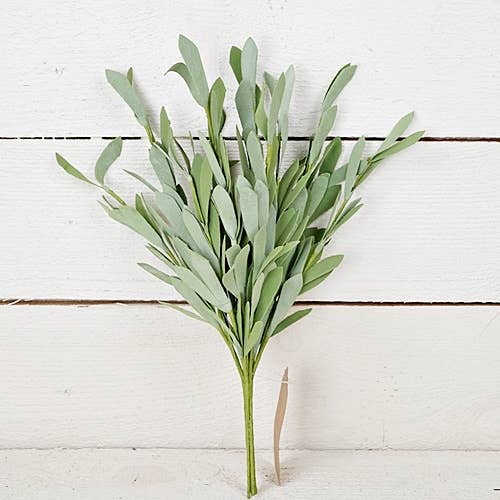 Holiday Depot Inc. - Wholesale Artificial Flowers - 27065- 14in Foamy Willow Leaves Bush-1