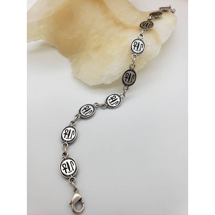 Discoveries, Inc. - Vendita all'ingrosso Braccialetto con ciondolo/pendente - Bracciale a maglie con scarabeo egiziano, argento anticato2