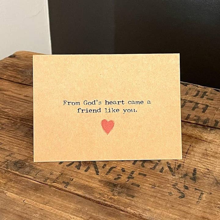 Alison Rose Vintage - Wholesale Love Card - Custom quote greeting card in typewriter and script font5