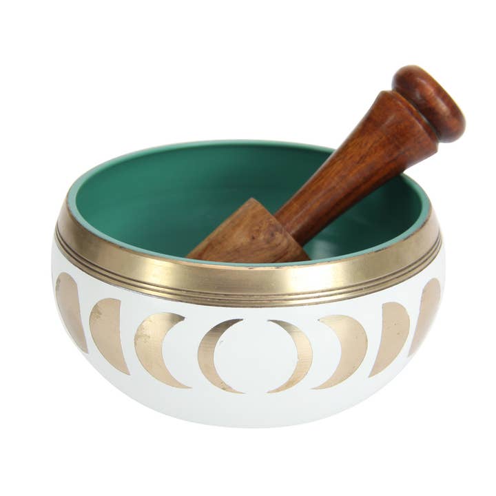 Tibetan Singing Bowl with Eclipse Moon Phase Design for wholesale by Cubby House by Malmar