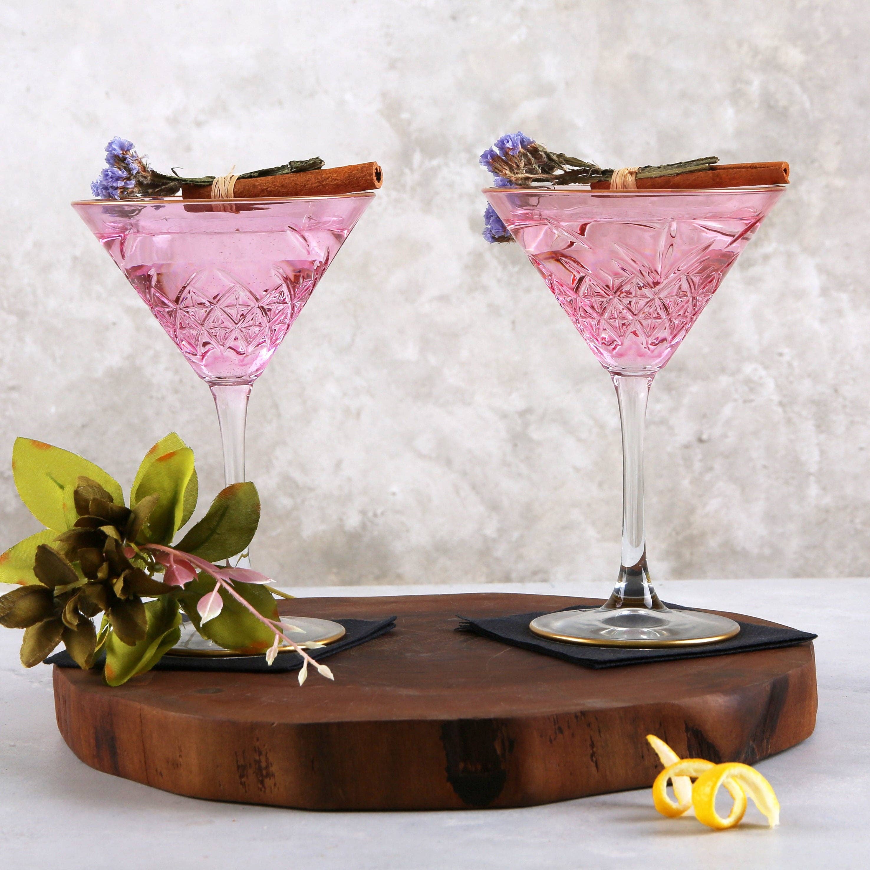 Mory Design Store - Wholesale Cocktail/likeur glas - Gekleurde Art Deco Cocktailglazen, Gerande Vintage Martini3