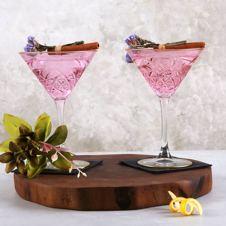 Mory Design Store - Wholesale Cocktail/likeur glas - Gekleurde Art Deco Cocktailglazen, Gerande Vintage Martini3