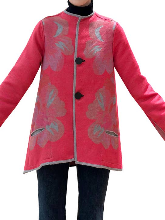 Cappotto da Viaggio Asimmetrico Rosa Pink per la vendita all'ingrosso da parte di Winding River
