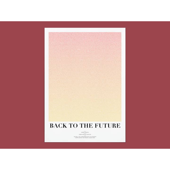 Back to the Future Art Print with Complete Screenplay for wholesale by Fade Out Prints