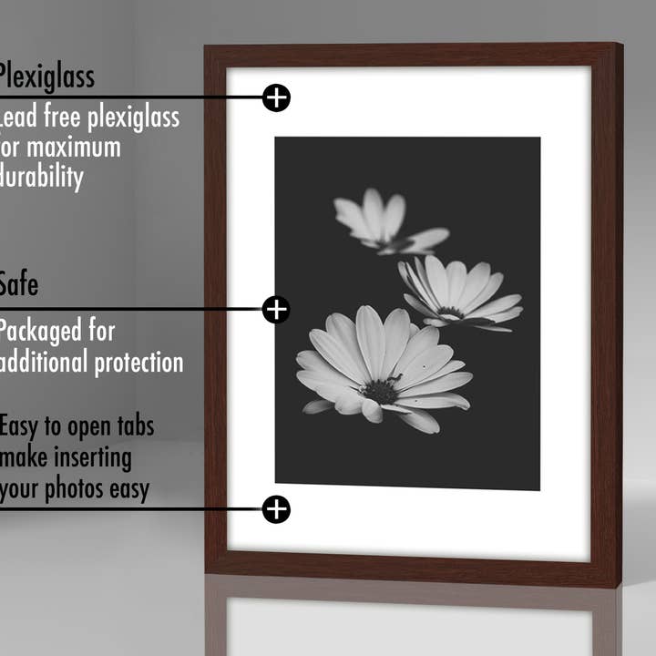 Americanflat - Wholesale Picture Frame - Americanflat Picture Frame with Mat Slim Molding (5 Pack)54