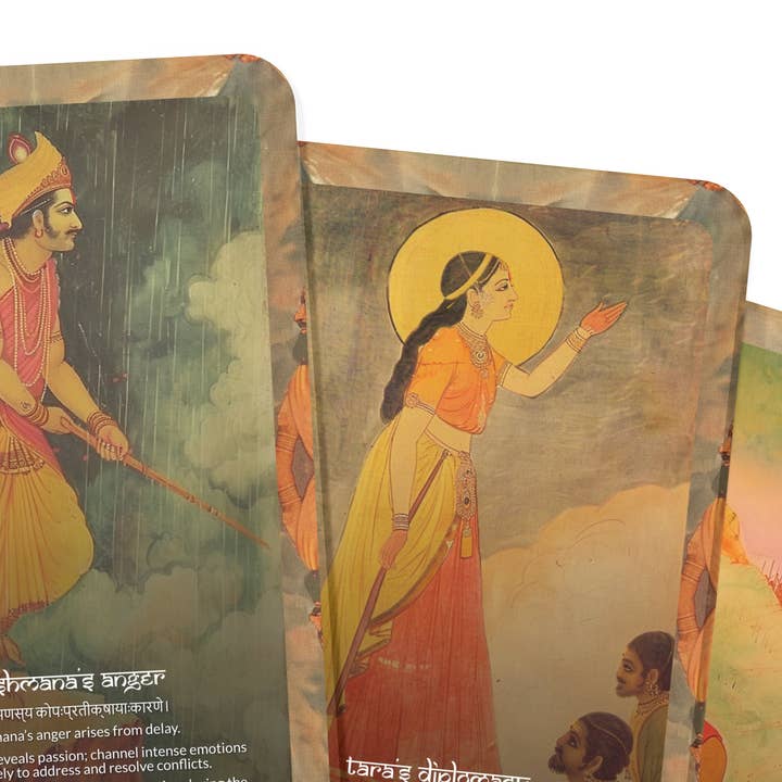 Ibiza Tarot USA - Wholesale Tarot cards - Kiṣkindhā Kāṇḍa Oracle Cards - 22 Cards - Uniting with Hanuman and Sugriva in a quest for loyalty, courage, and alliance.7