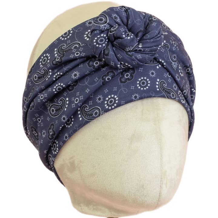 Breaker Bandana Paisley Wrap Headband for wholesale by The Sassy Olive Handmade Headbands