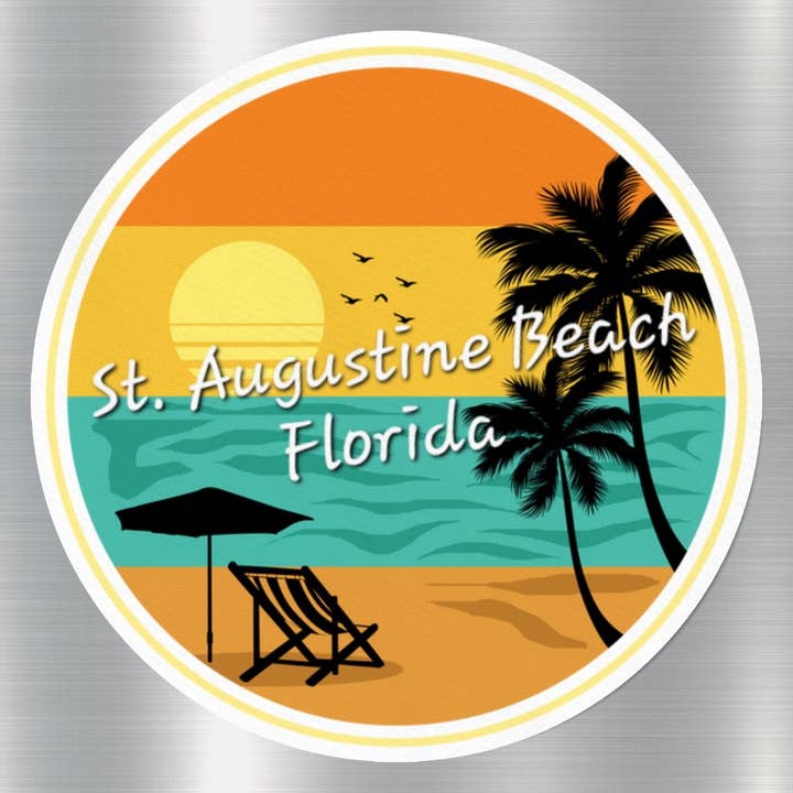 St Augustine Beach Florida Sticker for wholesale by GraffMerch.com