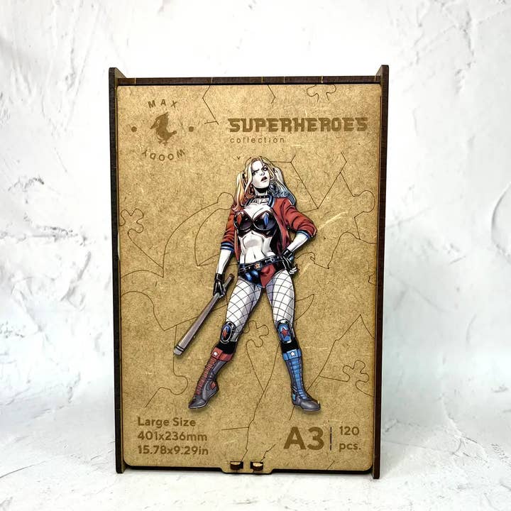 Max Woody™ - Wholesale Puzzle - Kids - Wood Jigsaw Puzzle The Harley Quinn L Size 120 pcs