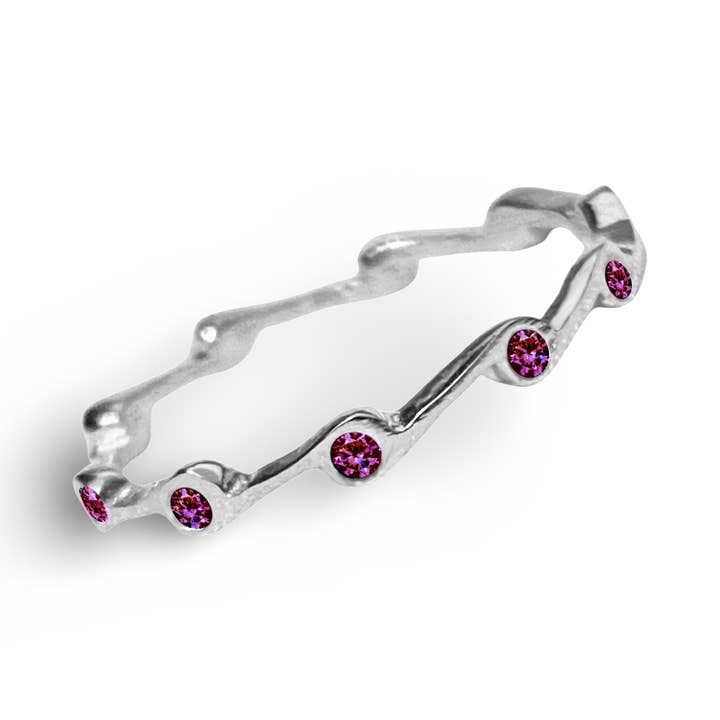 Amethyst Birthstone Stacker Ring by The Urban Charm for wholesale by The Urban Charm