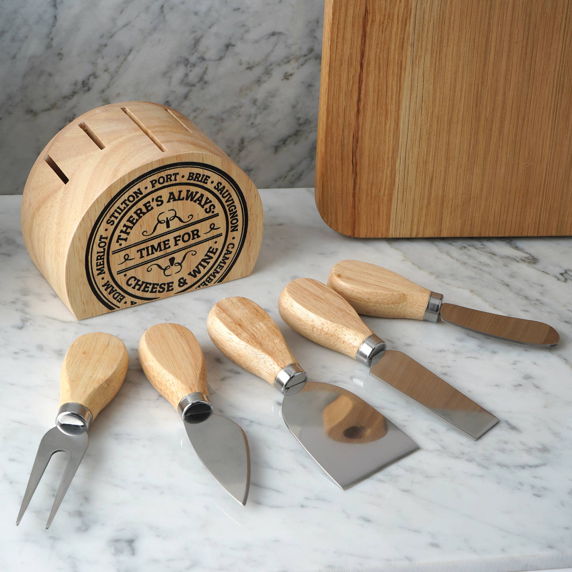 CGB Giftware - Wholesale Knife Set - Cheese Block Knife Set1