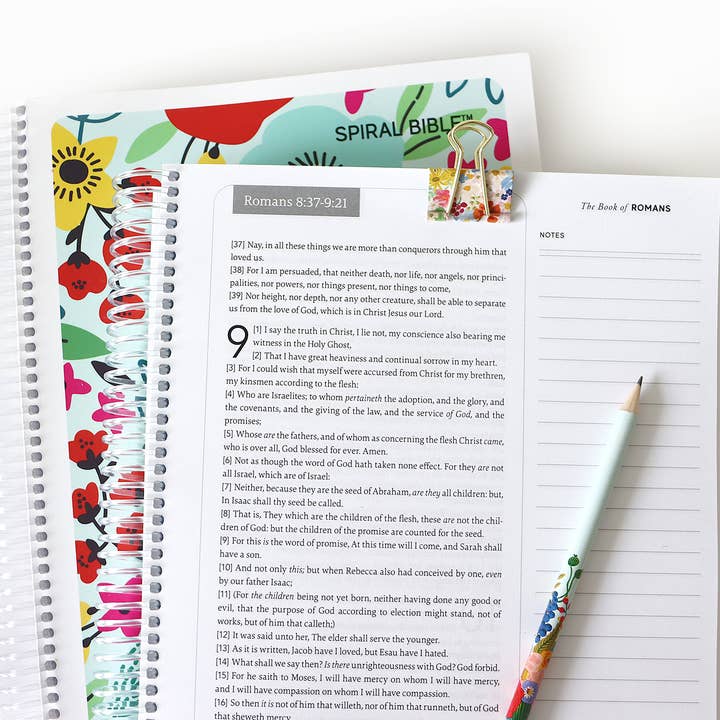 Spiral Bible - Wholesale Religion - Spiral Bible™ - KJV New Testament - Field of Flowers3