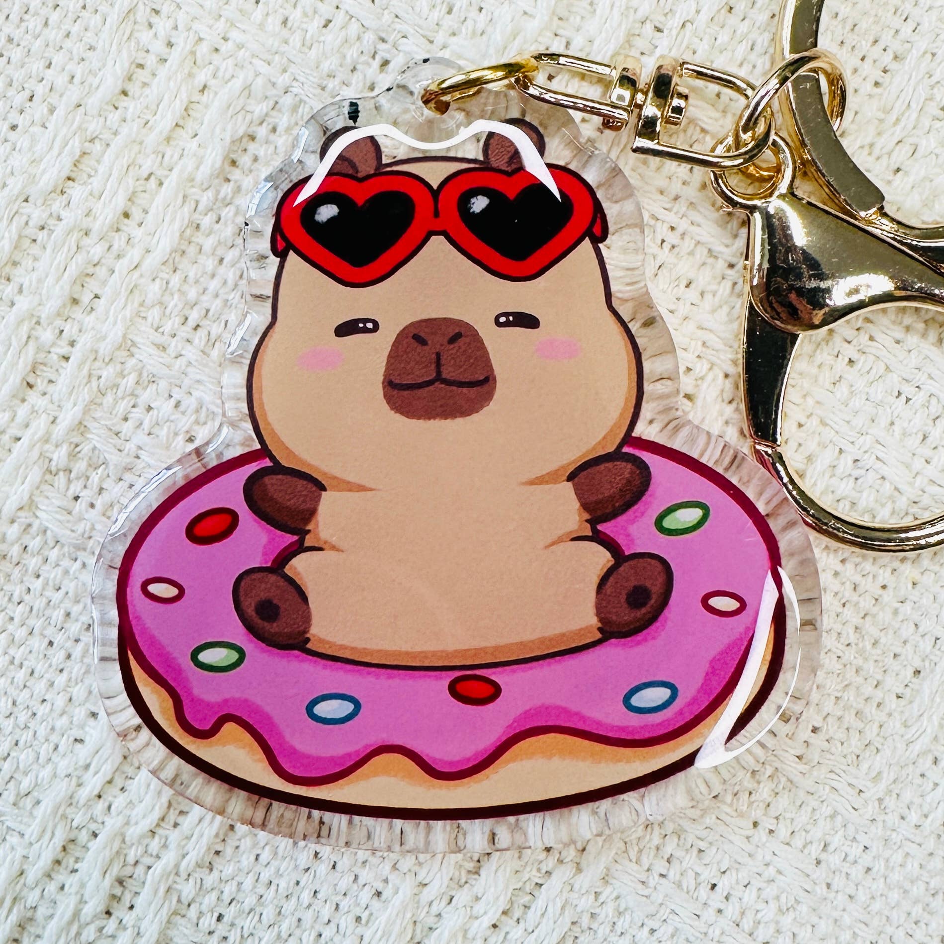 CapyFun - Wholesale Keychain - Women's - Capybara Acrylic Keychain Cute Kawaii Dumpling Boba Tea Coffee Ice Cream Reading Orange Ramen Foodie Hot Pot Holiday Gift For Her21