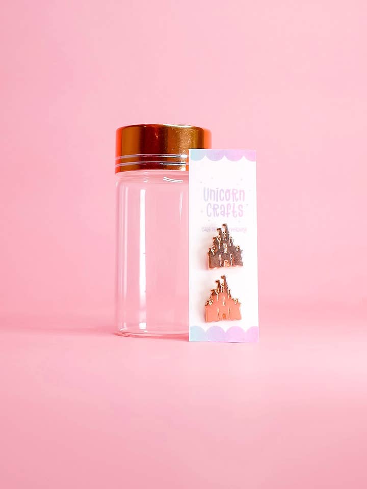 Castle Earrings - 22K Gold Plated for wholesale by Unicorn Crafts