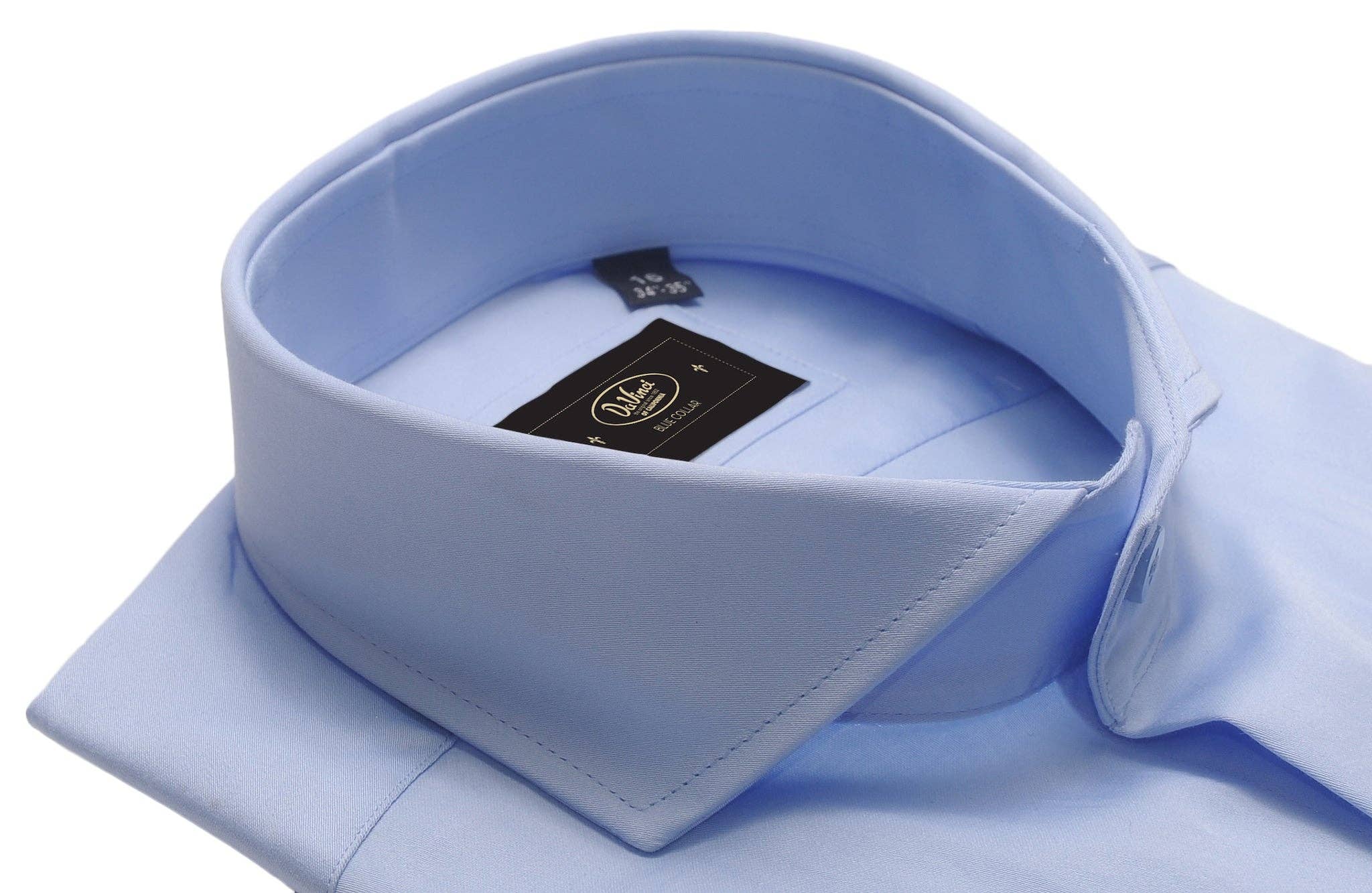 Virgoan Wish LLC - Wholesale Button Down Shirt - Men's - Da Vinci Blue Collar | Cutaway Collar shirt2