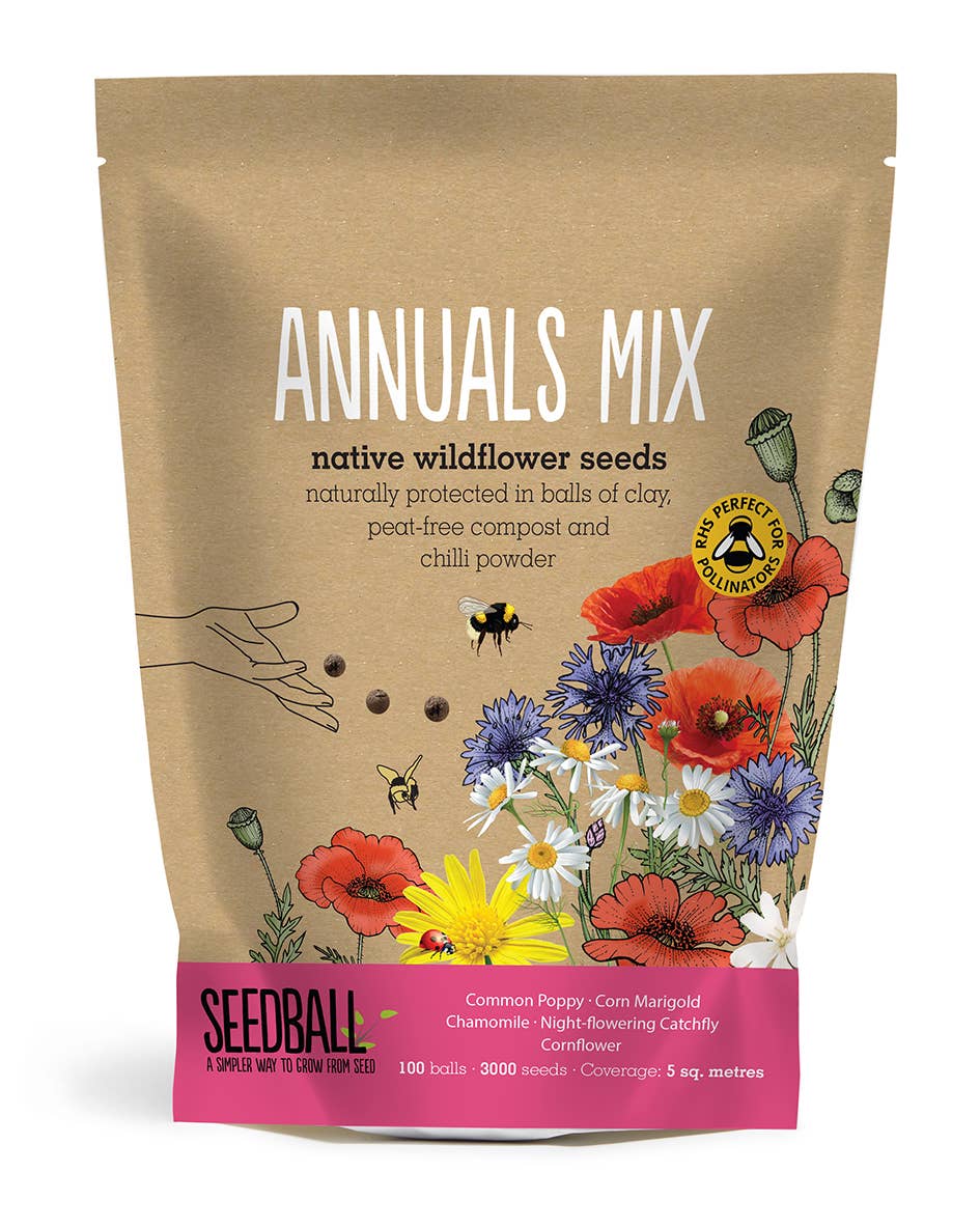 Seedball - Vente Graines de plantes - Sacs à emporter Seedball Wildflower - Annuals Mix