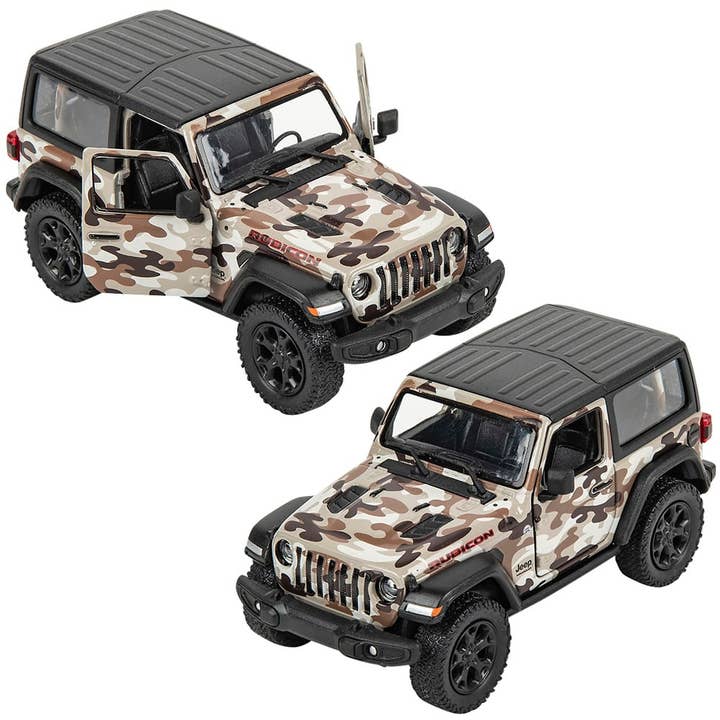 La Luna Bella - Toys - Wholesale Toy Car/Truck - Kids - 5" DIE-CAST 2018 JEEP WRANGLER CAMO HARD TOP LLB Car Toys4