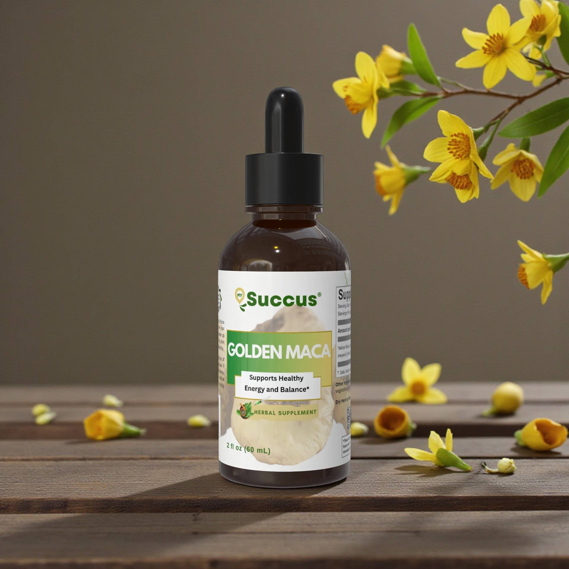 Succus – wholesale Tincture – Yellow Maca (Golden) Tincture – Balanced Rooted Vitality2