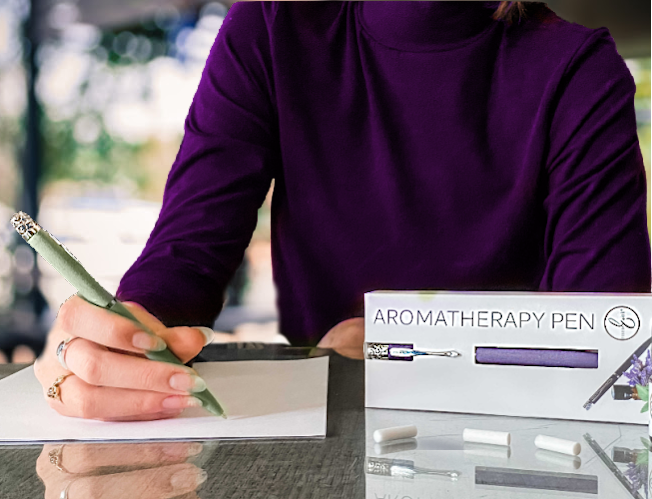 Essential Ink - Wholesale Pen - Aromatherapy Ball Point Pen Diffuser / Inhaler Purple1