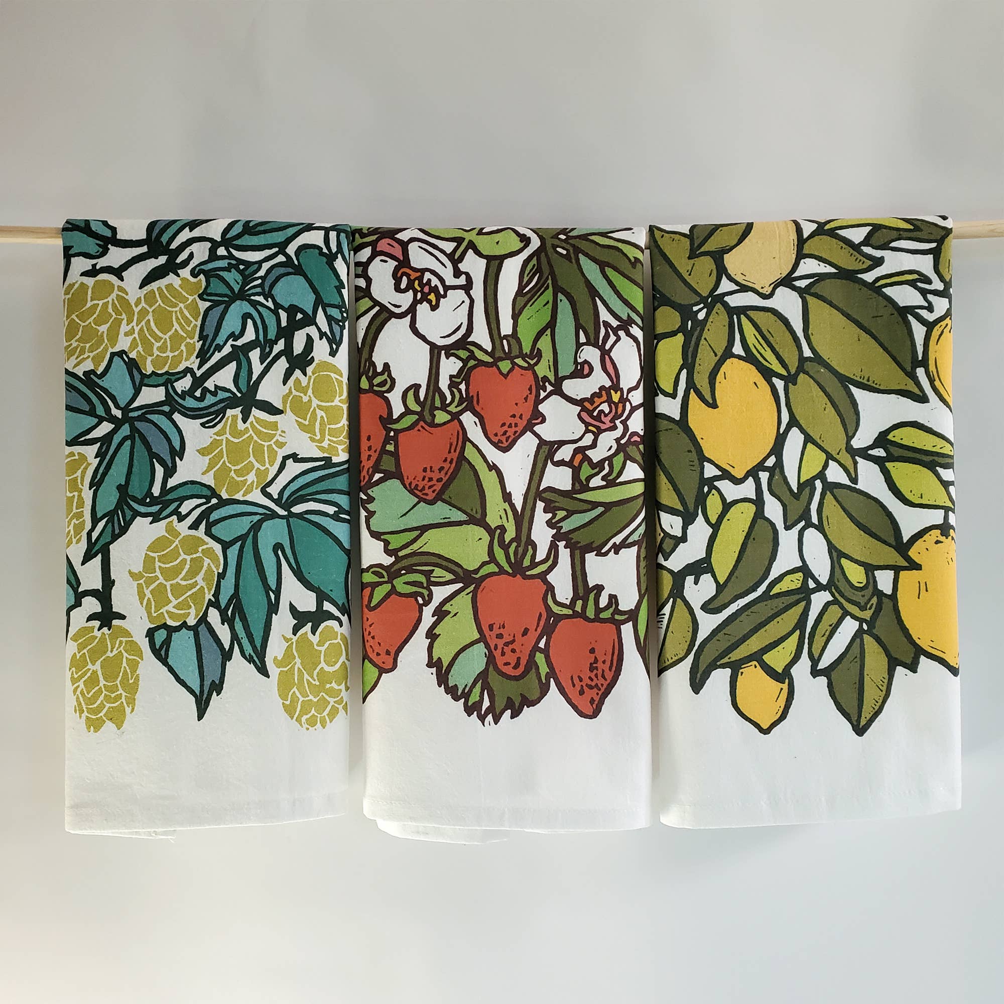 Little Green - Wholesale Dishcloth - Hops 100% Cotton Flour Sack Kitchen Towel, 24" x 24"4