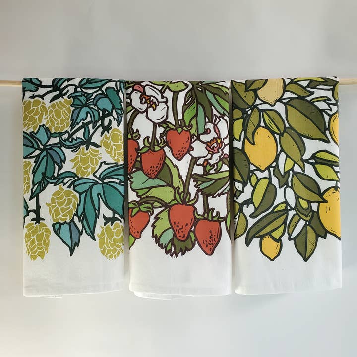 Little Green - Wholesale Dishcloth - Hops 100% Cotton Flour Sack Kitchen Towel, 24" x 24"4