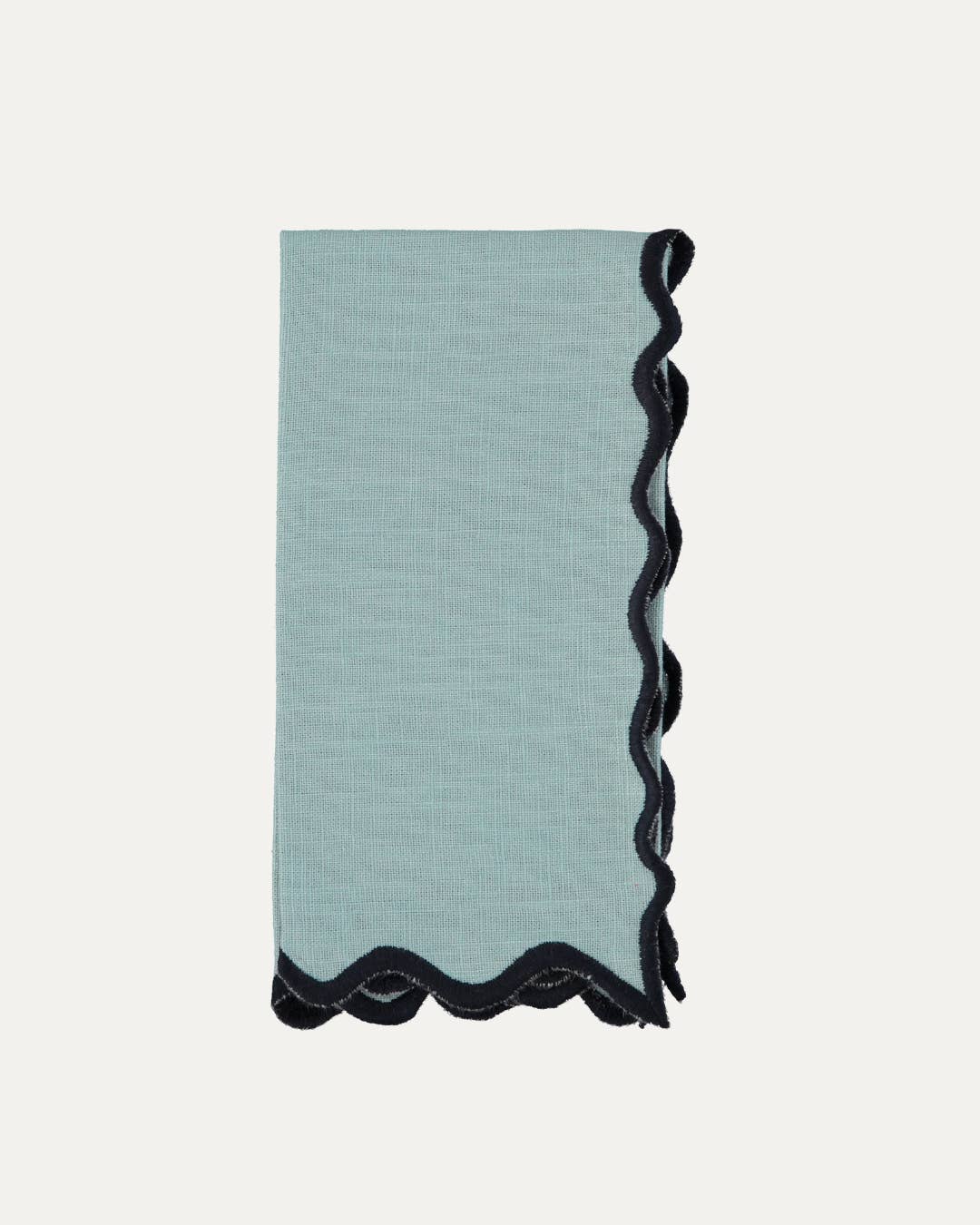 Mariaida Home - Wholesale Dinner & Cloth Napkin - Vila Napkin, Aqua Blue with Dark Blue