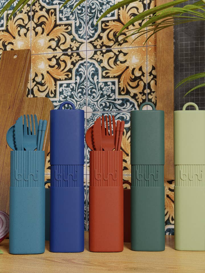 Pacote Bini No. 2 - 25 kits de talheres reutilizáveis por atacado de Bini