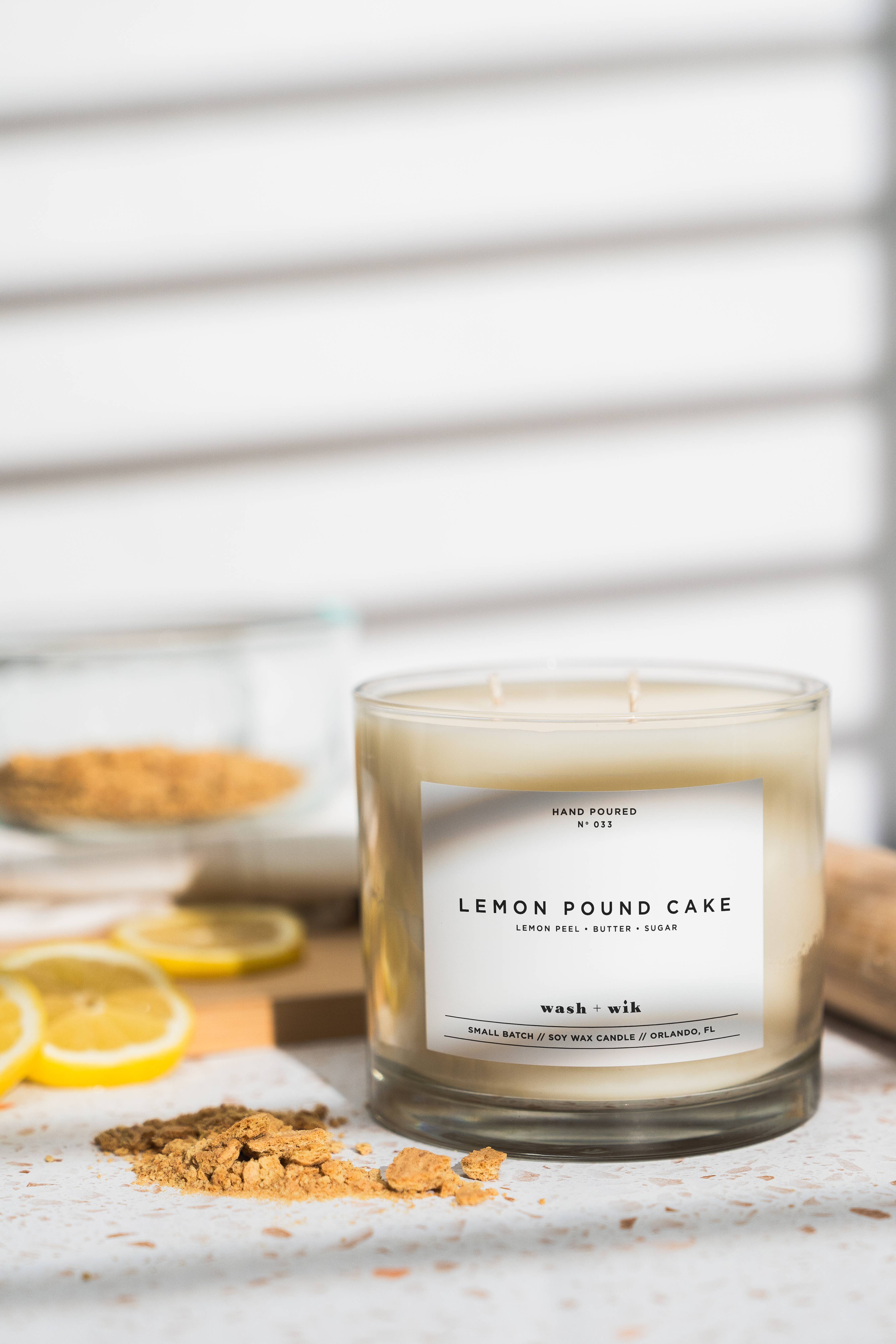 Wash and Wik - Wholesale Jar/Filled Candle - 3 Wick - 35oz Vessel - 2 Pound Soy Wax Candle by Wash + Wik35