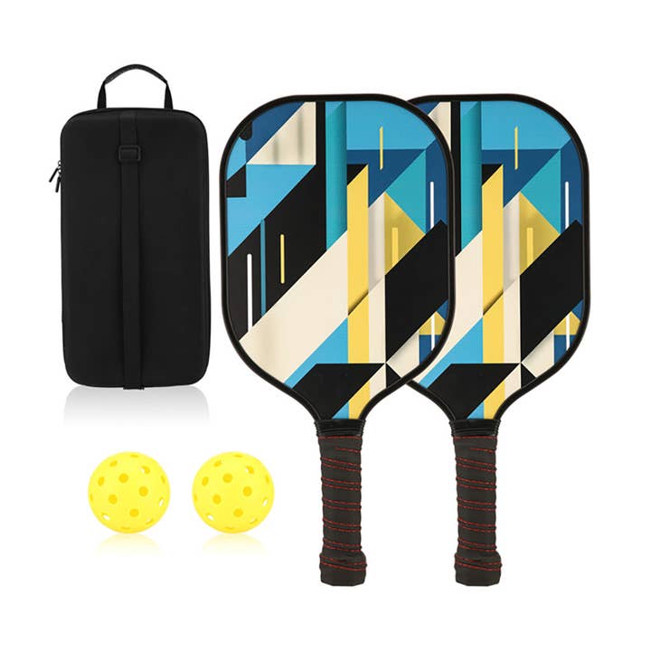 Sensibling Corp. - Wholesale Sporting Accessories - 5PCS Abstract Pattern Printed Pickleball Ball and Paddle Set2
