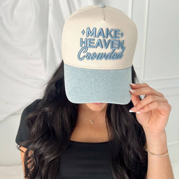 KENZKUSTOMZ - Wholesale Trucker Hat - Women's - Make Heaven Crowded - Denim Vintage Trucker Hat11