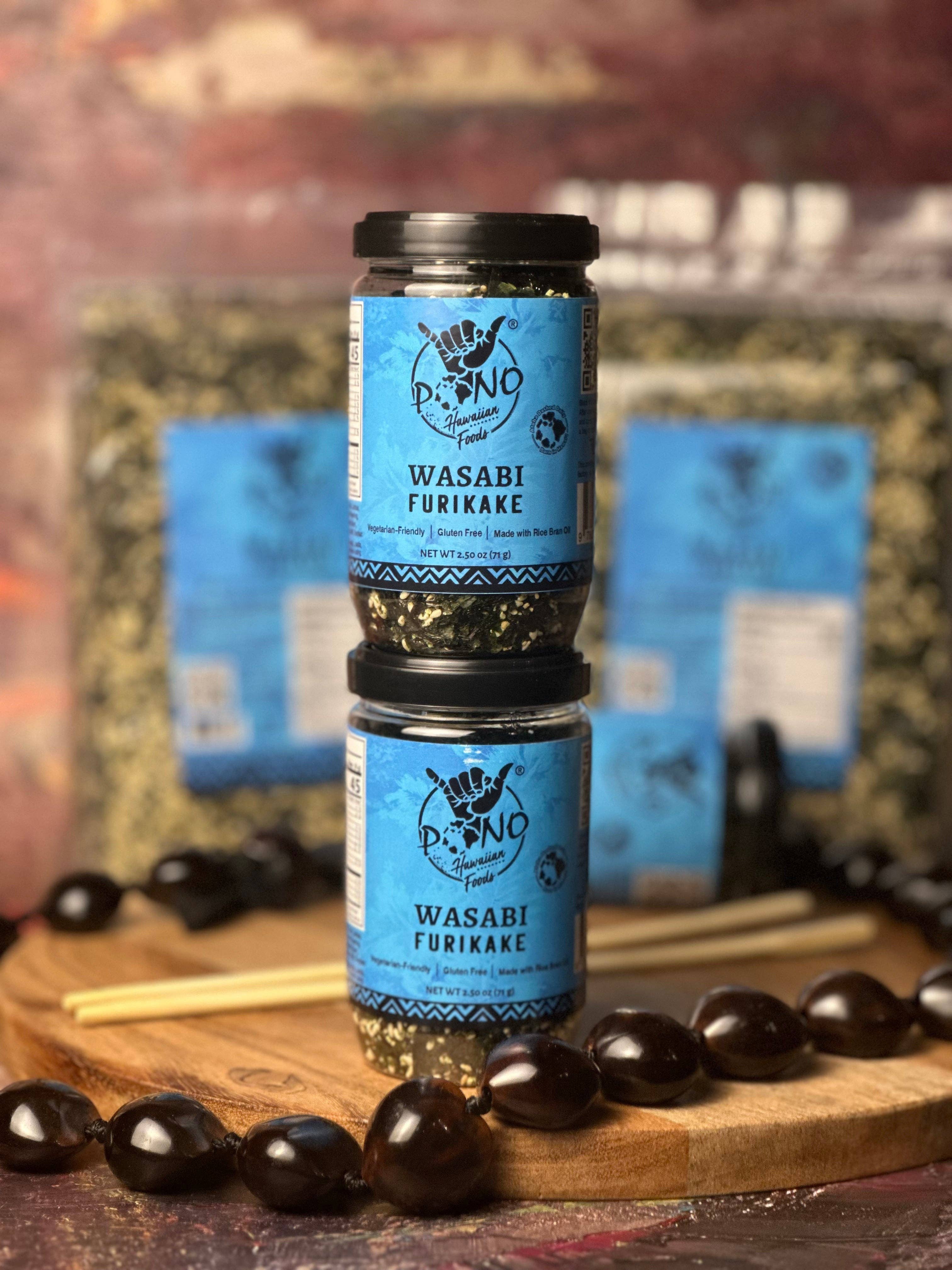 Pono Hawaiian Foods Co - Wholesale Dried Spice Mix - Premium Wasabi-Nori Furikake - 2.5oz 12pc/cs - Plant Based4