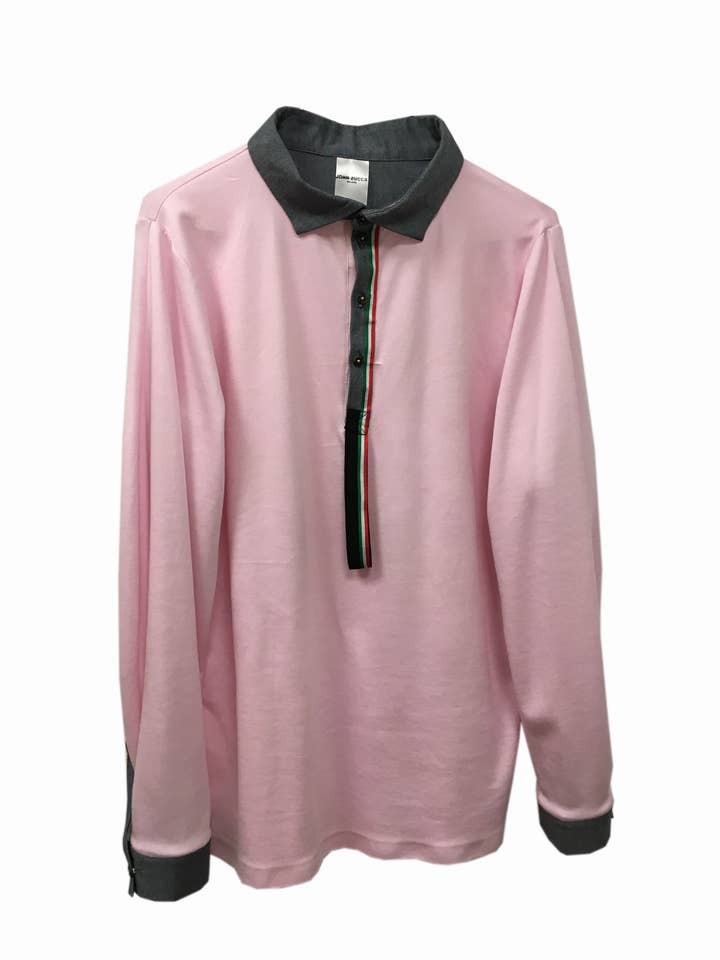 Unisex-Poloshirt mit Jeanskragen für den Großhandel von JOHN ZUCCA