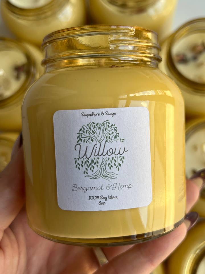 Willow Crystal Candle for wholesale by Sapphire & Sage