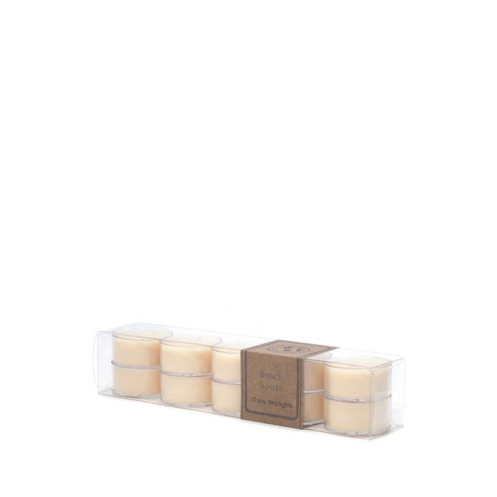 Lot de 10 bougies chauffe-plat BEACH HOUSE pour la vente par Eco Candle Company