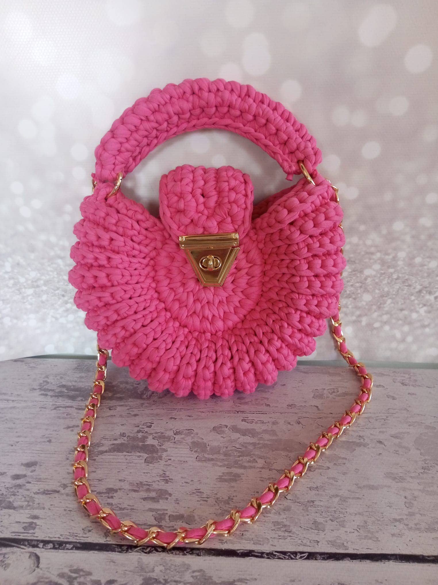 CHQEL - Wholesale Crossbody Bag - Women's - CHQEL Round Mussel  Crochet Handmade Model for Womens  2