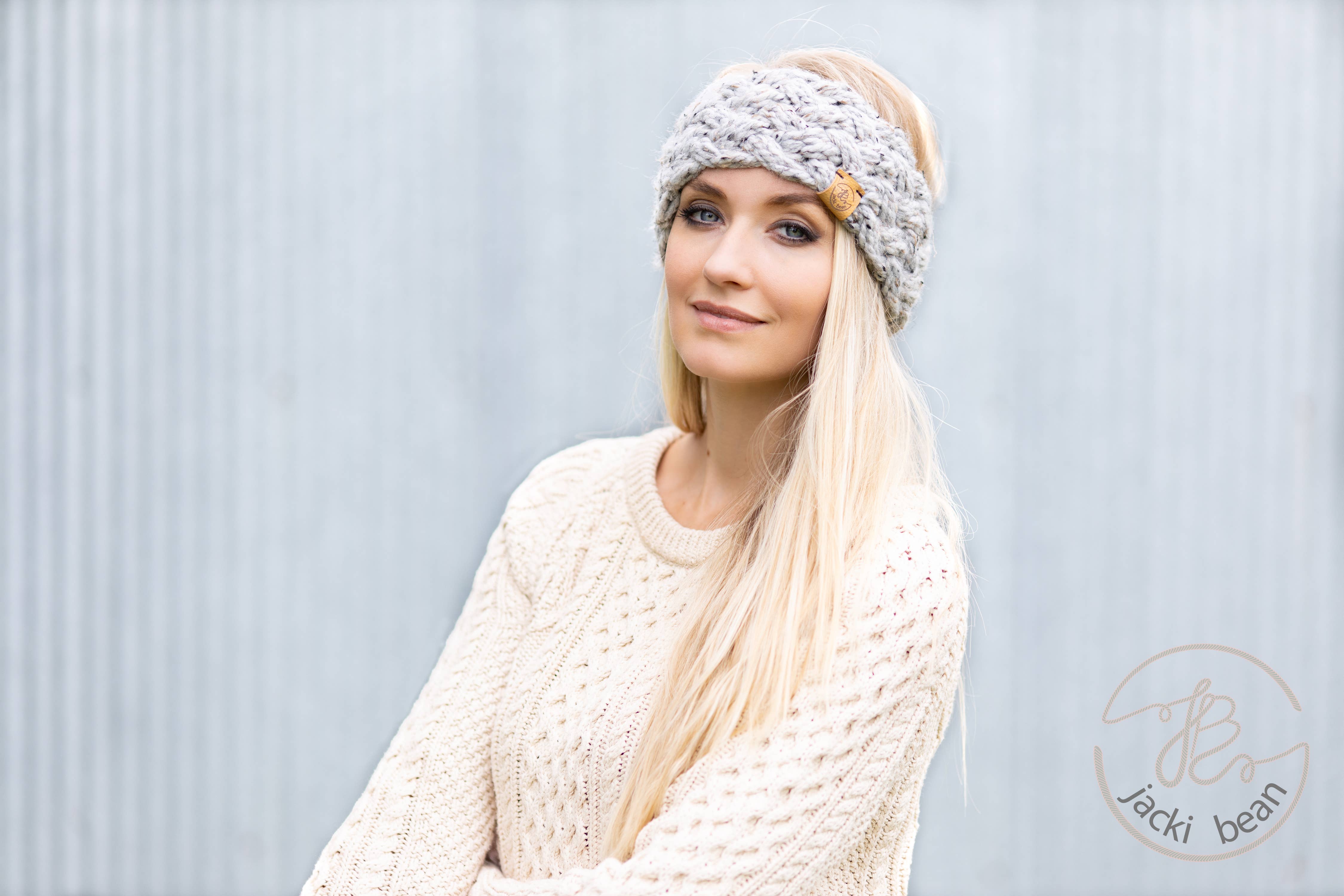 JackiBean – wholesale Öronvärmare - Dam – Handstickad bred fläta pannband6